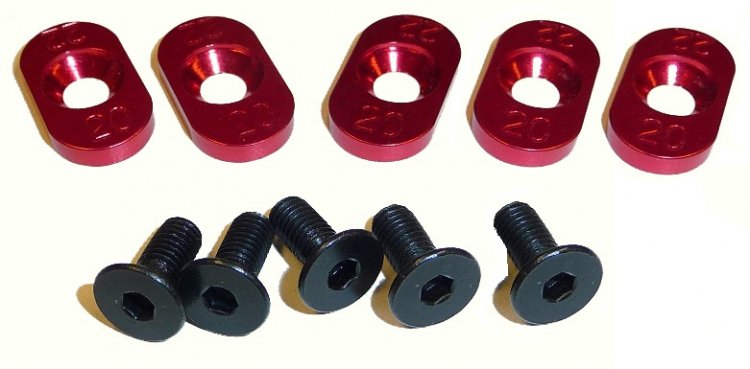 100120 - 20t/22t Inserts Losi 5ive (5) - Click Image to Close
